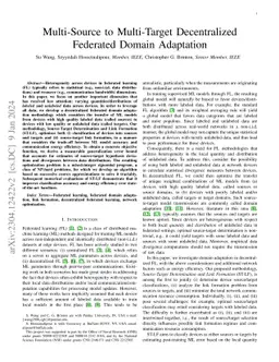 Multi-Source to Multi-Target Decentralized Federated Domain Adaptation