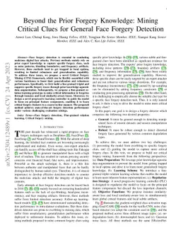 Beyond the Prior Forgery Knowledge: Mining Critical Clues for General
  Face Forgery Detection