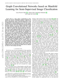 Graph Convolutional Networks based on Manifold Learning for
  Semi-Supervised Image Classification