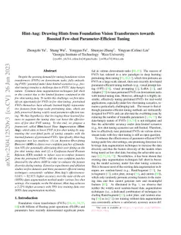 Hint-Aug: Drawing Hints from Foundation Vision Transformers Towards
  Boosted Few-Shot Parameter-Efficient Tuning