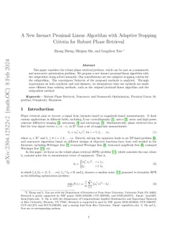 A New Inexact Proximal Linear Algorithm with Adaptive Stopping Criteria
  for Robust Phase Retrieval