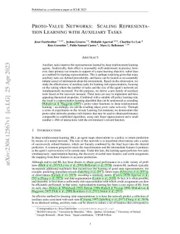 Proto-Value Networks: Scaling Representation Learning with Auxiliary
  Tasks
