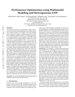Performance Optimization using Multimodal Modeling and Heterogeneous GNN