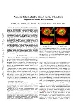 AdaLIO: Robust Adaptive LiDAR-Inertial Odometry in Degenerate Indoor
  Environments