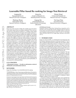 Learnable Pillar-based Re-ranking for Image-Text Retrieval