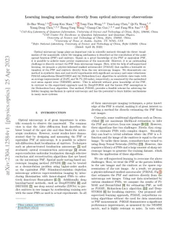 Learning imaging mechanism directly from optical microscopy observations