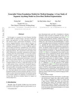 Generalist Vision Foundation Models for Medical Imaging: A Case Study of
  Segment Anything Model on Zero-Shot Medical Segmentation