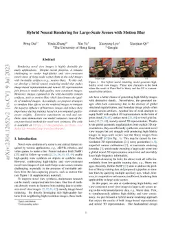 Hybrid Neural Rendering for Large-Scale Scenes with Motion Blur