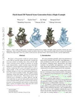 Patch-based 3D Natural Scene Generation from a Single Example