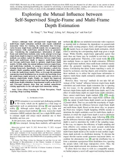 Exploring the Mutual Influence between Self-Supervised Single-Frame and
  Multi-Frame Depth Estimation