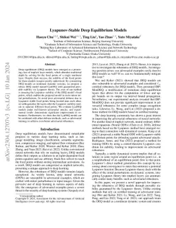 Lyapunov-Stable Deep Equilibrium Models
