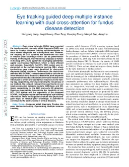 Eye tracking guided deep multiple instance learning with dual
  cross-attention for fundus disease detection