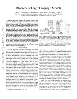 Blockchain Large Language Models