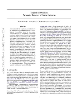 Expand-and-Cluster: Parameter Recovery of Neural Networks