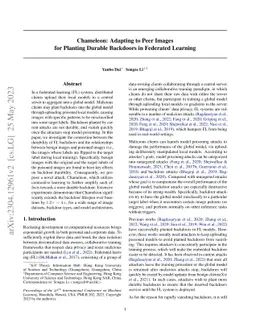 Chameleon: Adapting to Peer Images for Planting Durable Backdoors in
  Federated Learning