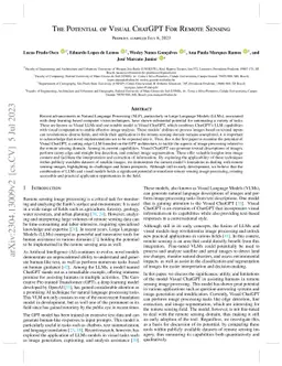The Potential of Visual ChatGPT For Remote Sensing