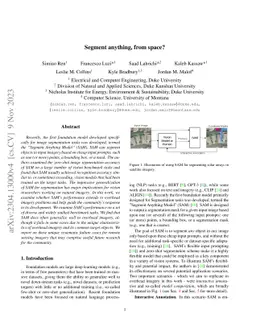 Segment anything, from space?