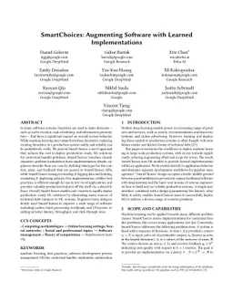 SmartChoices: Augmenting Software with Learned Implementations