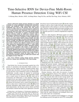 Time-Selective RNN for Device-Free Multi-Room Human Presence Detection
  Using WiFi CSI