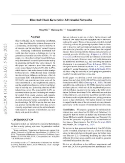 Directed Chain Generative Adversarial Networks
