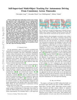 Self-Supervised Multi-Object Tracking For Autonomous Driving From
  Consistency Across Timescales