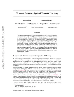 Towards Compute-Optimal Transfer Learning