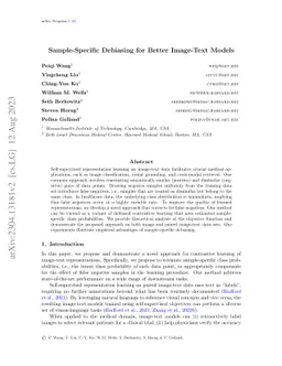 Sample-Specific Debiasing for Better Image-Text Models