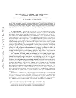 Jet: Multilevel Graph Partitioning on Graphics Processing Units