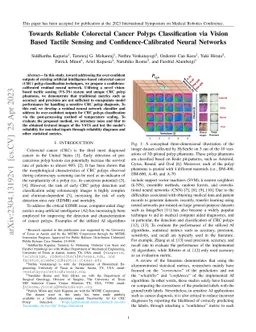 Towards Reliable Colorectal Cancer Polyps Classification via Vision
  Based Tactile Sensing and Confidence-Calibrated Neural Networks