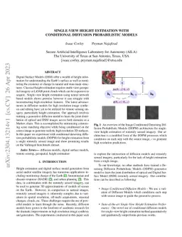 Single-View Height Estimation with Conditional Diffusion Probabilistic
  Models