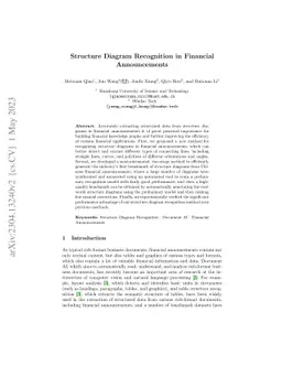 Structure Diagram Recognition in Financial Announcements
