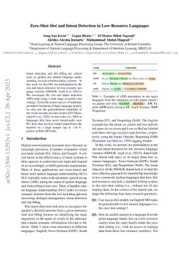 Zero-Shot Slot and Intent Detection in Low-Resource Languages