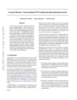 Concept-Monitor: Understanding DNN training through individual neurons