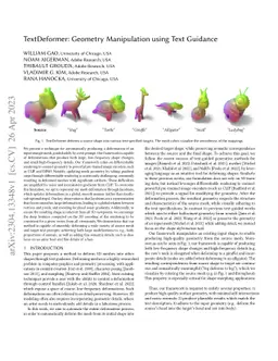 TextDeformer: Geometry Manipulation using Text Guidance