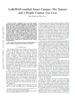 LoRaWAN-enabled Smart Campus: The Dataset and a People Counter Use Case