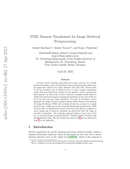 STIR: Siamese Transformer for Image Retrieval Postprocessing