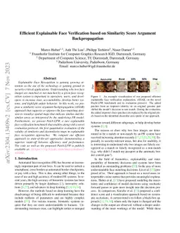 Efficient Explainable Face Verification based on Similarity Score
  Argument Backpropagation