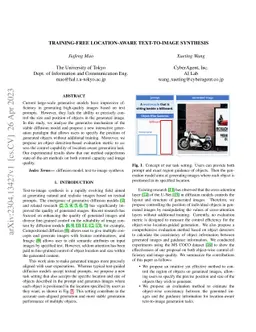 Training-Free Location-Aware Text-to-Image Synthesis