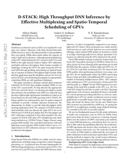D-STACK: High Throughput DNN Inference by Effective Multiplexing and
  Spatio-Temporal Scheduling of GPUs