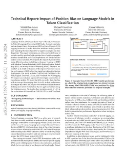 Technical Report: Impact of Position Bias on Language Models in Token
  Classification