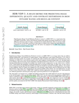 HDR-VDP-3: A multi-metric for predicting image differences, quality and
  contrast distortions in high dynamic range and regular content