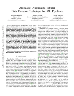 AutoCure: Automated Tabular Data Curation Technique for ML Pipelines