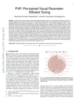 PVP: Pre-trained Visual Parameter-Efficient Tuning