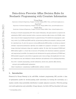 Data-driven Piecewise Affine Decision Rules for Stochastic Programming with Covariate Information