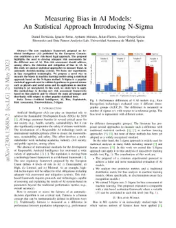 Measuring Bias in AI Models: An Statistical Approach Introducing N-Sigma