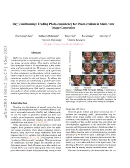 Ray Conditioning: Trading Photo-consistency for Photo-realism in
  Multi-view Image Generation