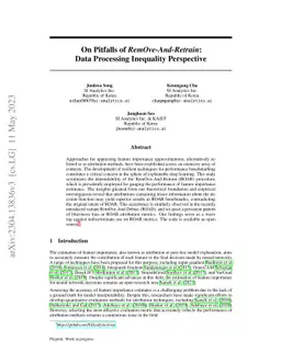 On Pitfalls of $\textit{RemOve-And-Retrain}$: Data Processing Inequality Perspective