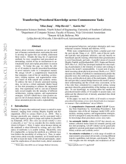 Transferring Procedural Knowledge across Commonsense Tasks