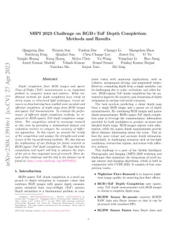 MIPI 2023 Challenge on RGB+ToF Depth Completion: Methods and Results
