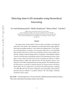 Detecting inner-LAN anomalies using hierarchical forecasting